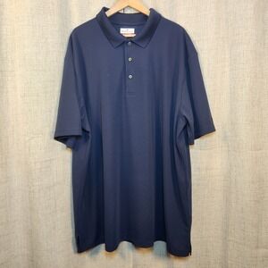 Grand Slam Performance Big & Tall Polo Shirt Men's 3XLT Navy Blue Golf Athletic